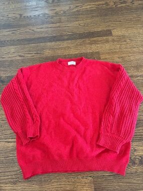 Pink Lily- Red Sweater- Small
